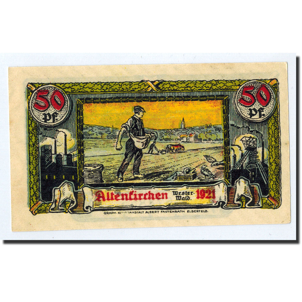 Banknote, Germany, Altenkirchen, 50 Pfennig, paysage, 1921, UNC(63), Mehl:24.1a