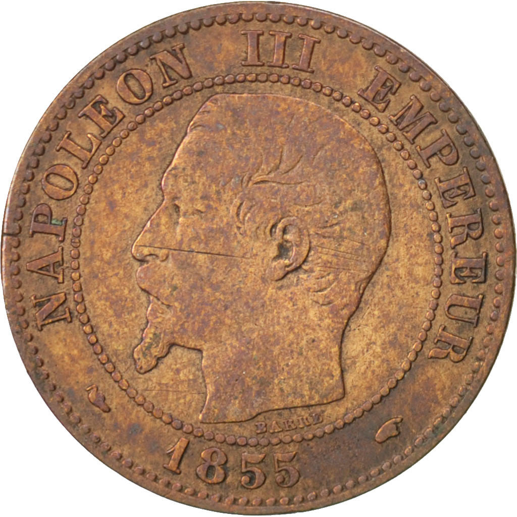 Coin, France, Napoleon III, Napoléon III, 2 Centimes, 1855, Paris, VF(20-25)