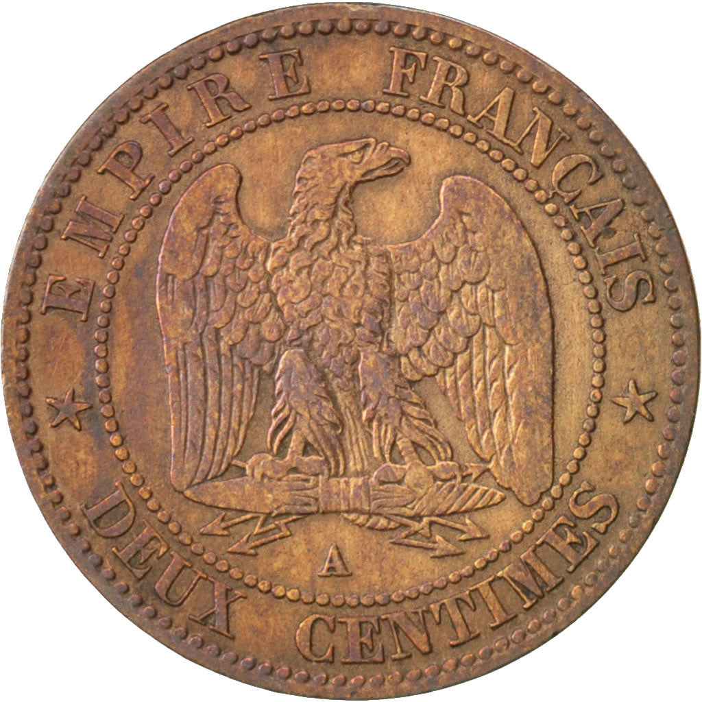 Coin, France, Napoleon III, Napoléon III, 2 Centimes, 1855, Paris, VF(20-25)
