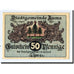 Banknote, Germany, Auma, 50 Pfennig, personnage, 1921, 1921-04-01, UNC(63)