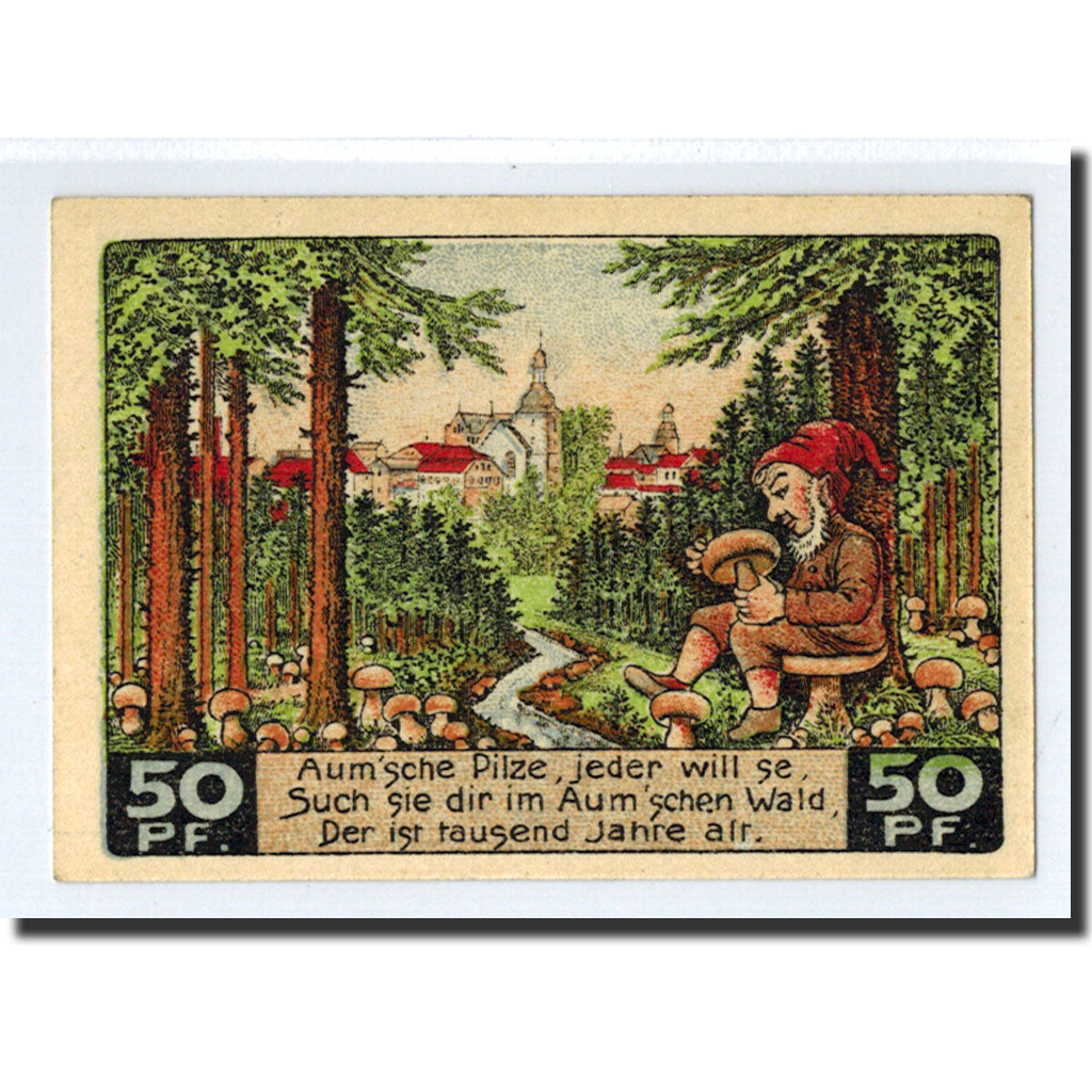 Banknote, Germany, Auma, 50 Pfennig, personnage, 1921, 1921-04-01, UNC(63)