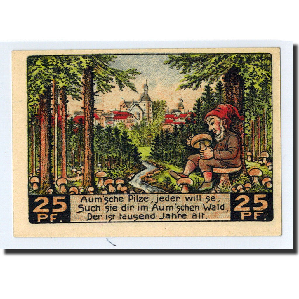Banknote, Germany, Auma, 25 Pfennig, personnage, 1921, 1921-04-01, UNC(63)