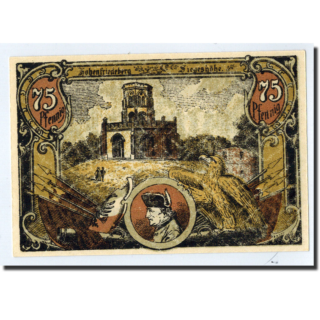 Banknote, Germany, Hohenfriedeberg, 75 Pfennig, Monument, O.D, UNC(63)