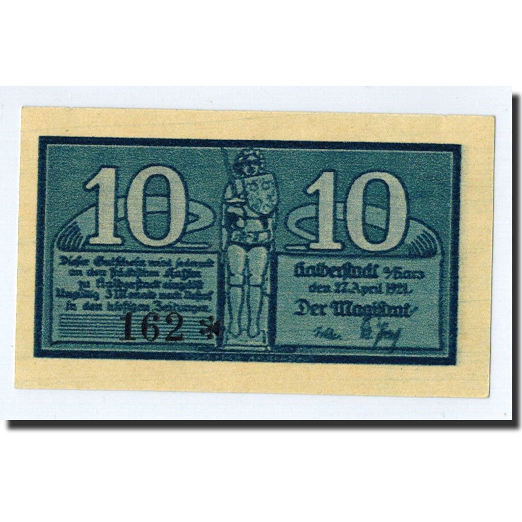 Billet, Allemagne, Halberstadt, 10 Pfennig, personnage 1, 1921, 1921-04-27, SPL