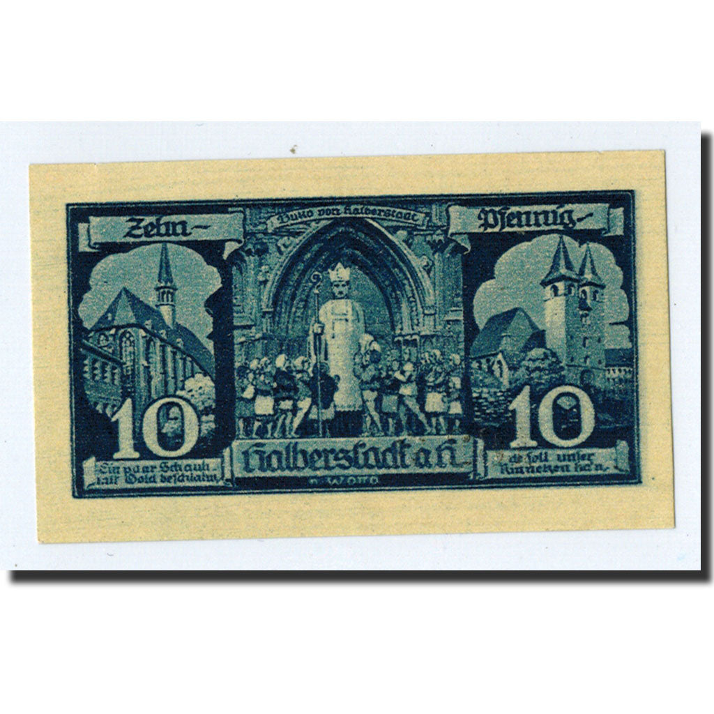 Billet, Allemagne, Halberstadt, 10 Pfennig, personnage 1, 1921, 1921-04-27, SPL