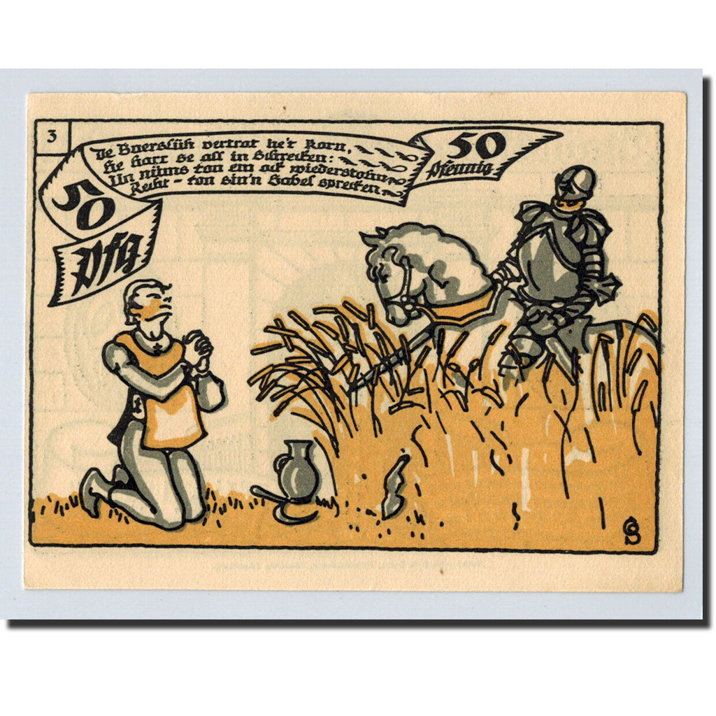 Banknote, Germany, Herne, 50 Pfennig, personnage 3, 1921, 1921-07-01, UNC(63)