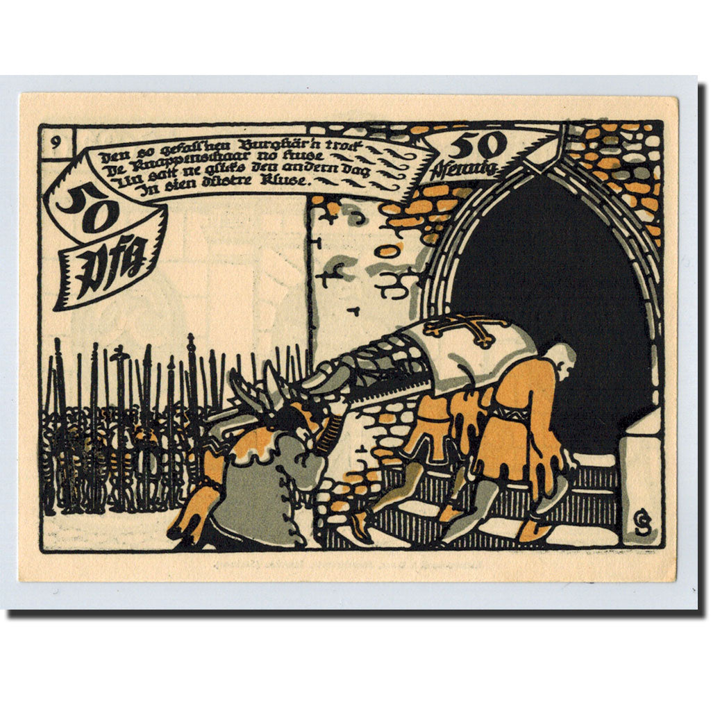 Banknote, Germany, Herne, 50 Pfennig, personnage 9, 1921, 1921-07-01, UNC(63)