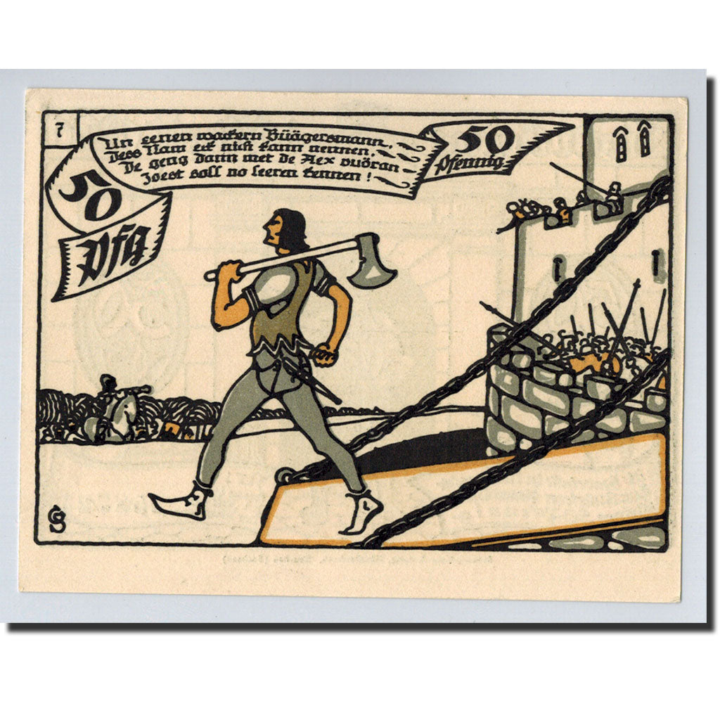 Banknote, Germany, Herne, 50 Pfennig, personnage 7, 1921, 1921-07-01, UNC(63)