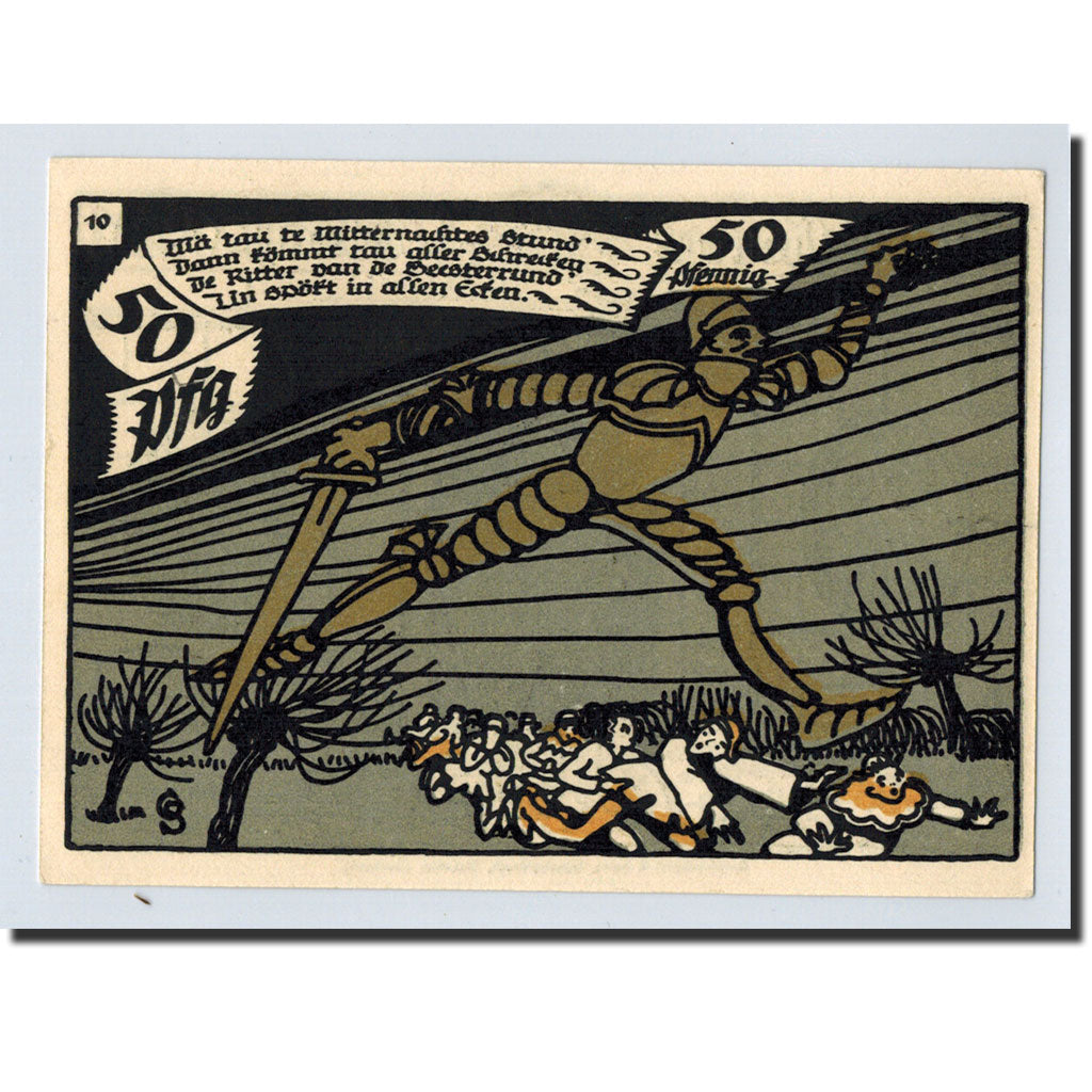 Banknote, Germany, Herne, 50 Pfennig, personnage 10, 1921, 1921-07-01, UNC(63)