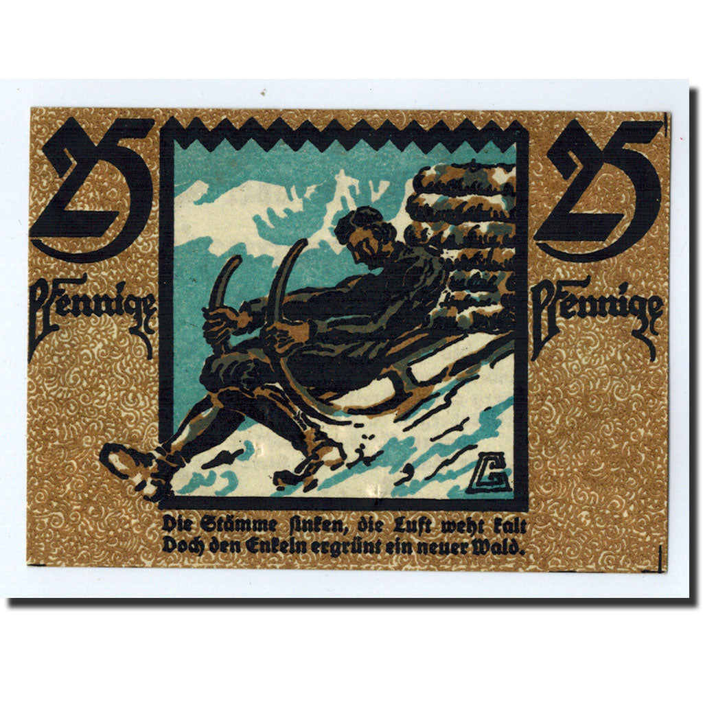 Banknote, Germany, Hirschberg a.d. Saale, 25 Pfennig, luge, O.D, UNC(63)