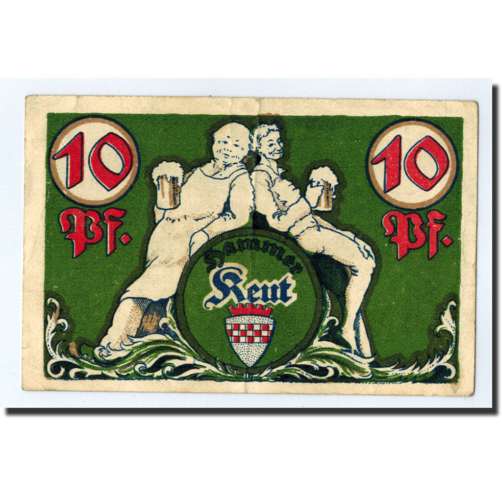 Billet, Allemagne, Hamm, 10 Pfennig, Ecusson, 1917, 1917-03-30, SPL, Mehl:568.1