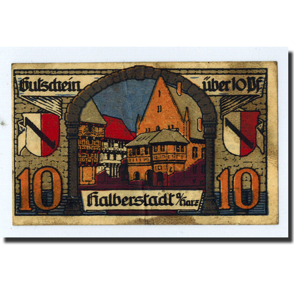 Banknote, Germany, Halberstadt, 10 Pfennig, maison 1, 1920, 1920-11-02, UNC(63)