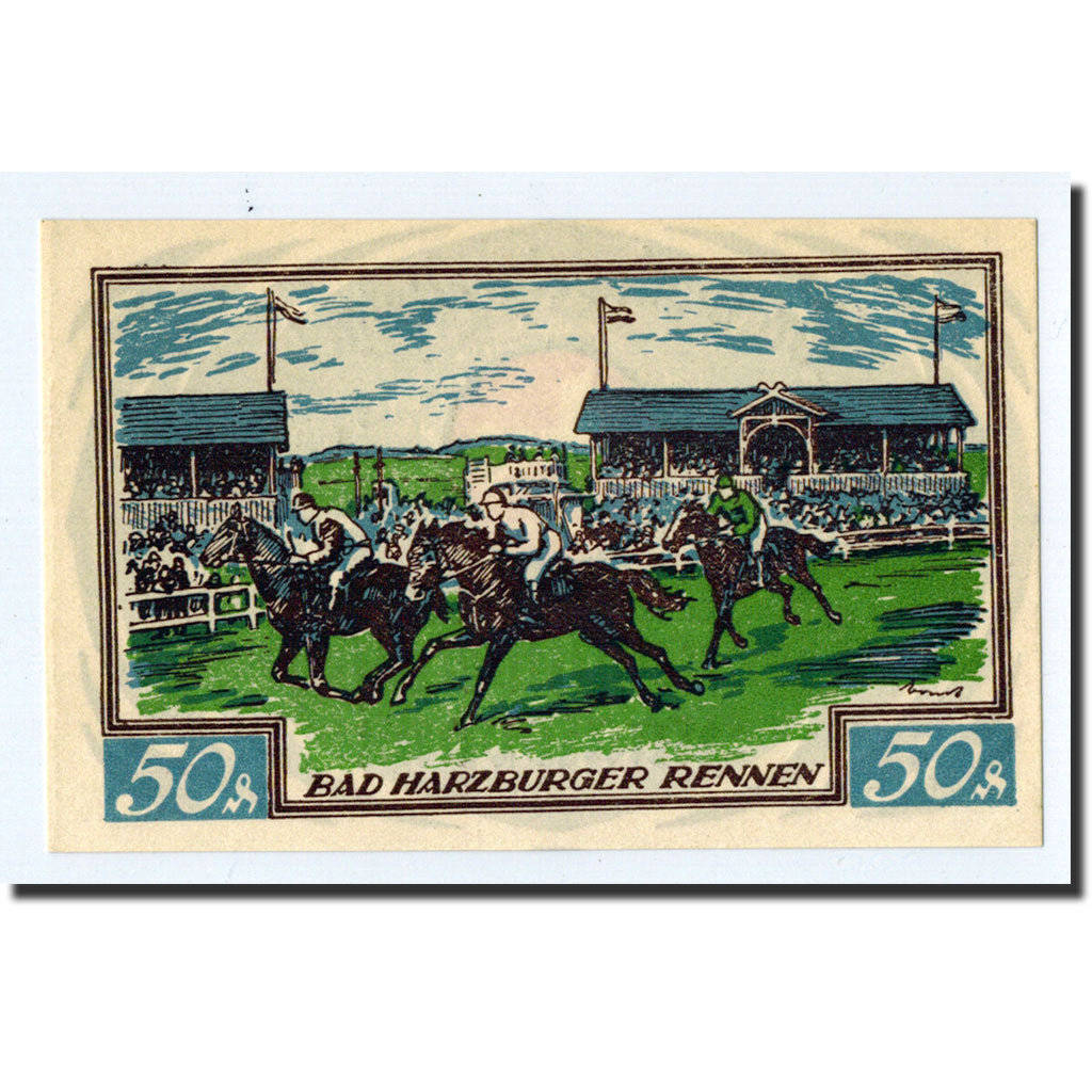 Banknote, Germany, Braunschweig, 50 Pfennig, course hippique, 1921, 1921-05-01