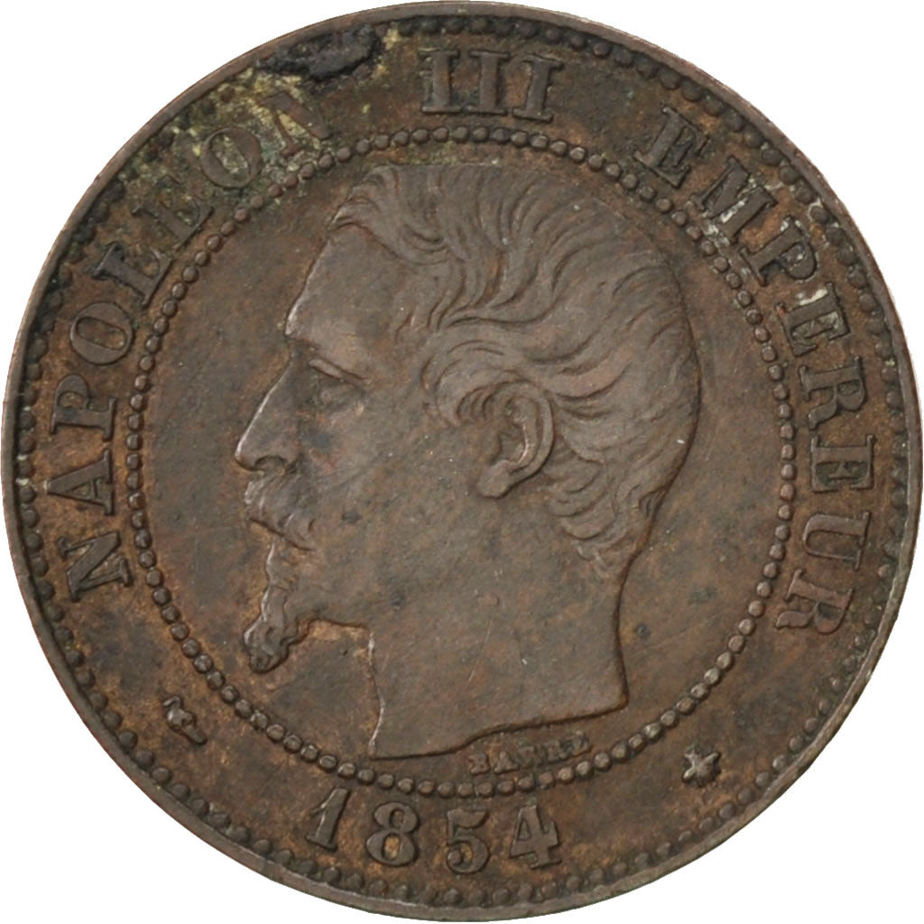 Monnaie, France, Napoleon III, Napoléon III, 2 Centimes, 1854, Strasbourg, TTB
