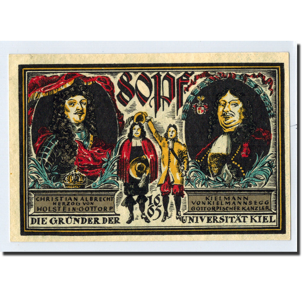 Banknote, Germany, Kiel, 80 Pfennig, portrait, 1921, 1921-09-10, UNC(63)