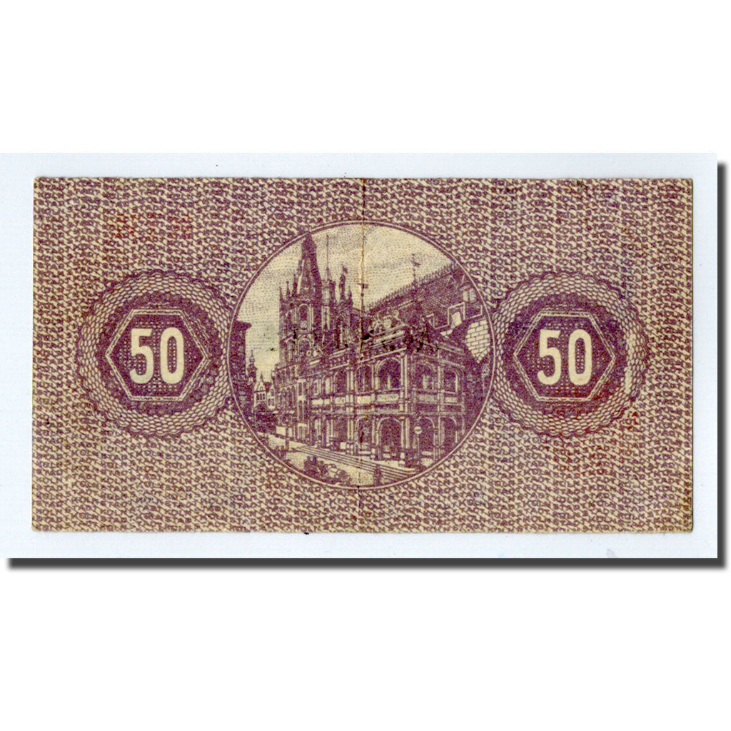 Banconote, Germania, Köln, 50 Pfennig, Monument, 1921, 1920-05-01, SPL