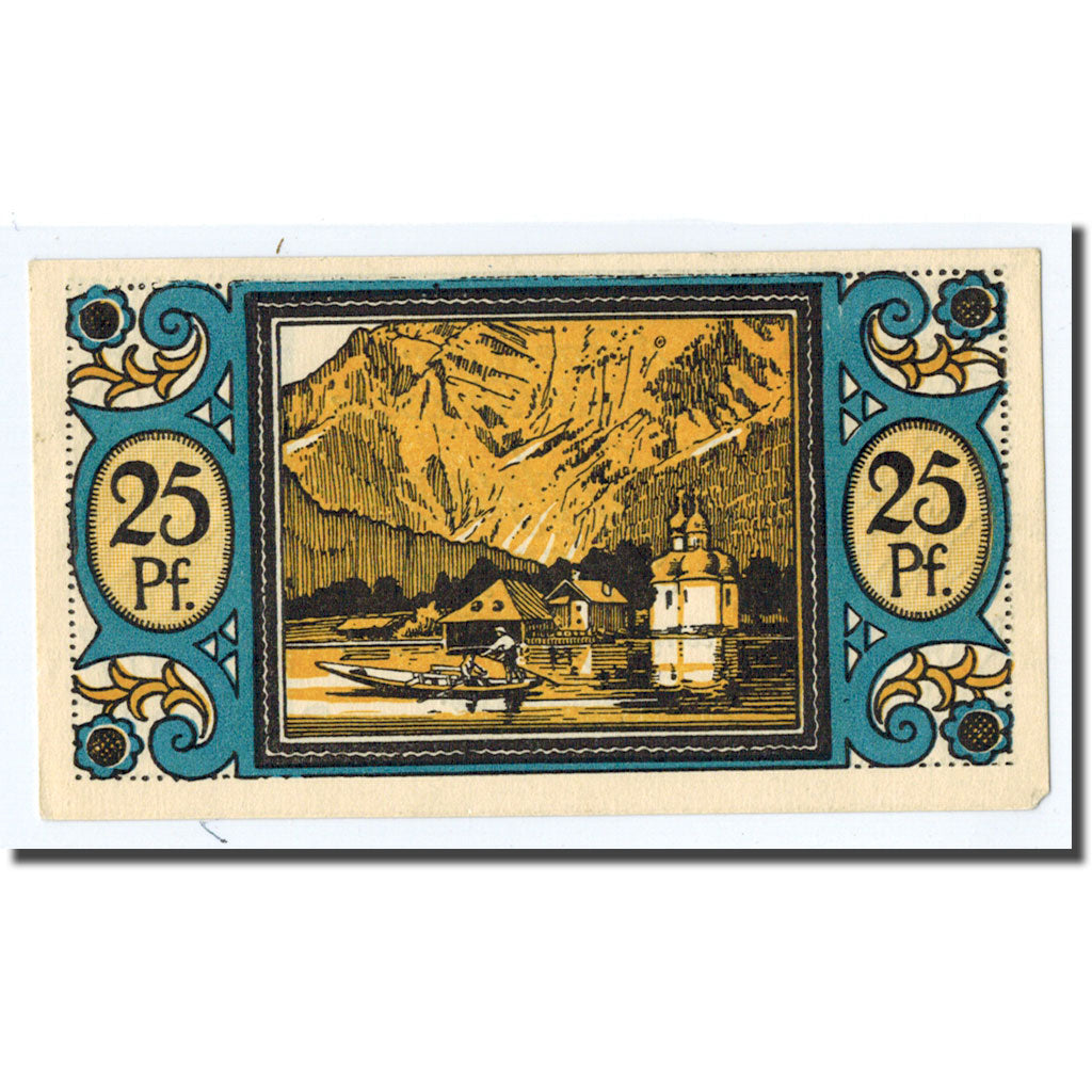 Banknote, Germany, Königsee, 25 Pfennig, paysage, 1921, 1921-03-26, UNC(63)