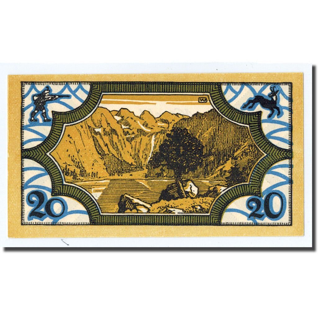 Banknot, Niemcy, Königsee, 20 Pfennig, paysage, 1921, 1921-03-26, UNC(63)