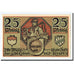 Banknot, Niemcy, Kitzingen, 25 Pfennig, tour, 1921, 1921-02-01, UNC(63)