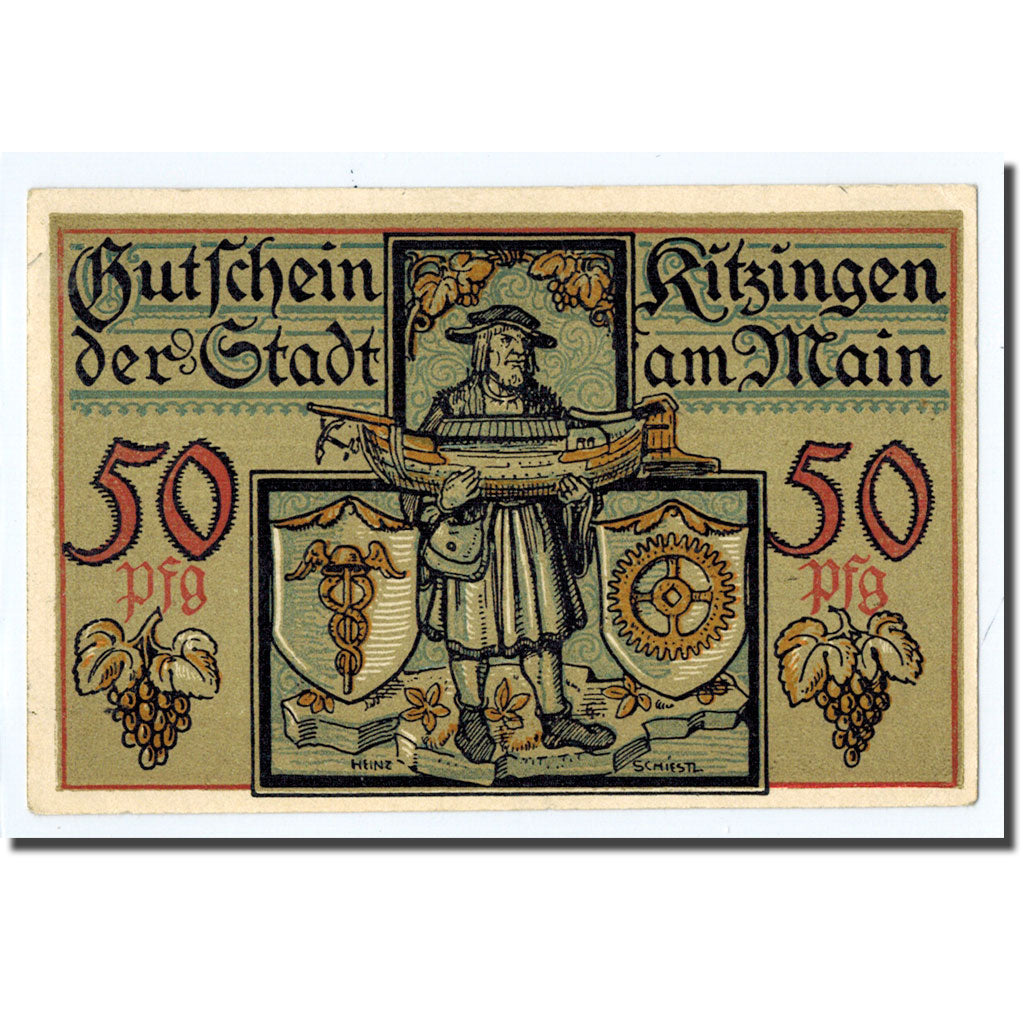 Banknote, Germany, Kitzingen, 50 Pfennig, tour, 1921, 1921-02-01, UNC(63)