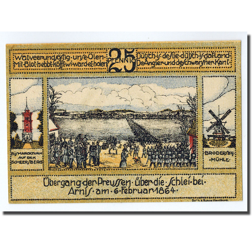 Banknote, Germany, Kappeln Stadt, 25 Pfennig, soldat, 1920, 1920-07-06, UNC(63)