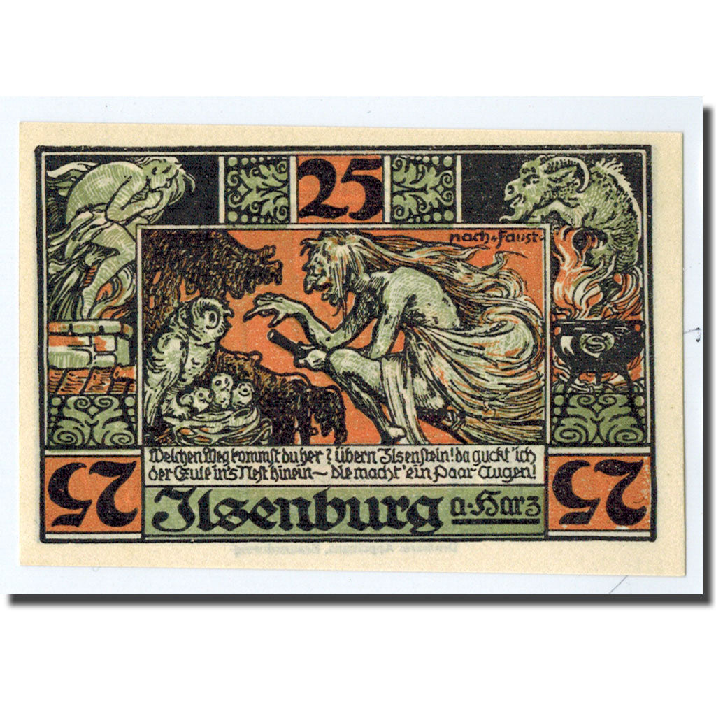 Banknote, Germany, Ilsenburg, 25 Pfennig, personnage, 1923, 1923-01-01, UNC(63)
