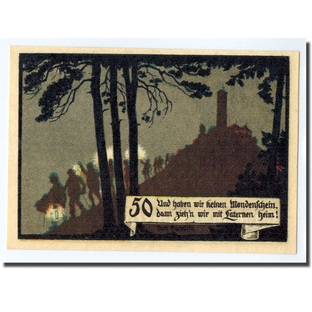 Banknote, Germany, Jena Stadt, 50 Pfennig, paysage, 1921, UNC(63), Mehl:653.1a