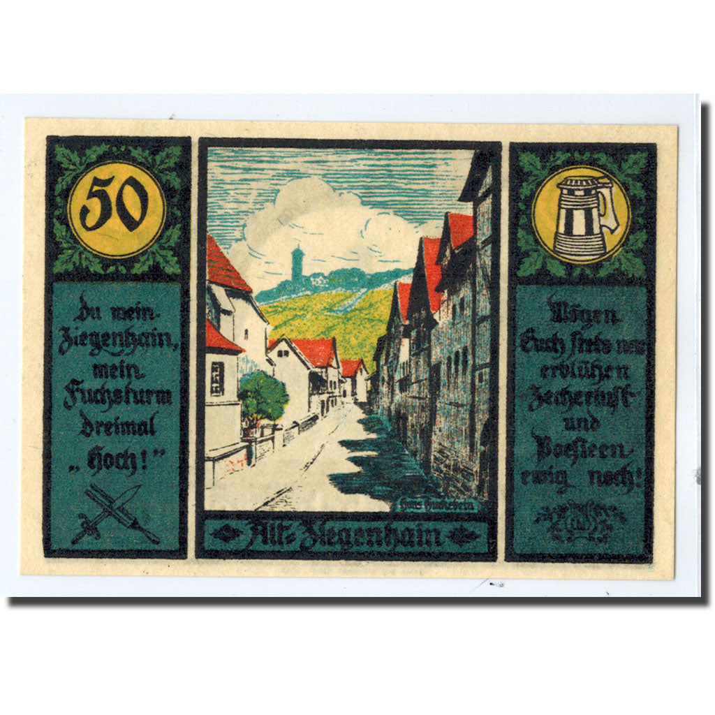 Banknote, Germany, Jena Stadt, 50 Pfennig, ruelle, 1921, UNC(63), Mehl:653.1a