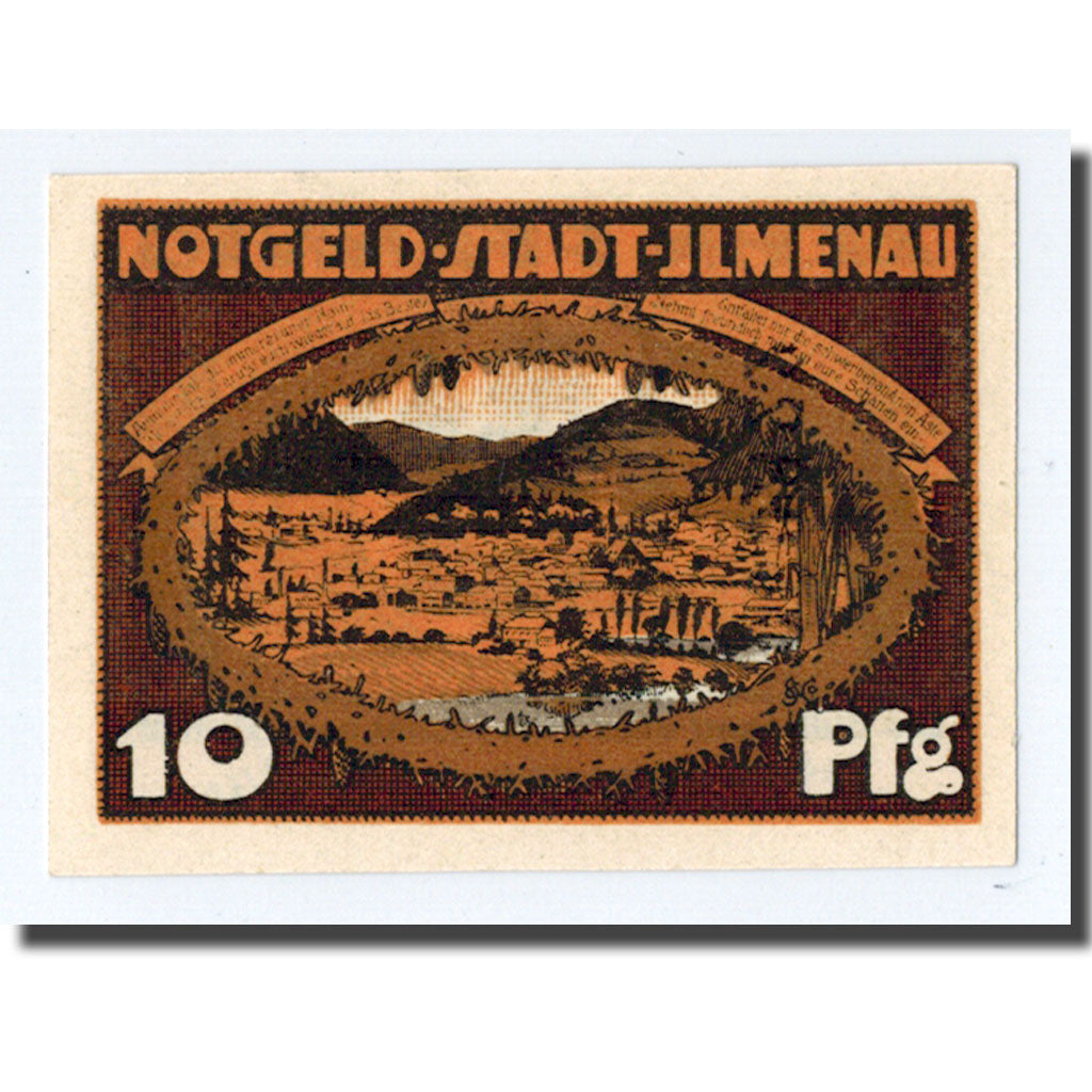 Banknote, Germany, Ilmenau Stadt, 10 Pfennig, paysage 1, 1921, 1921-01-01