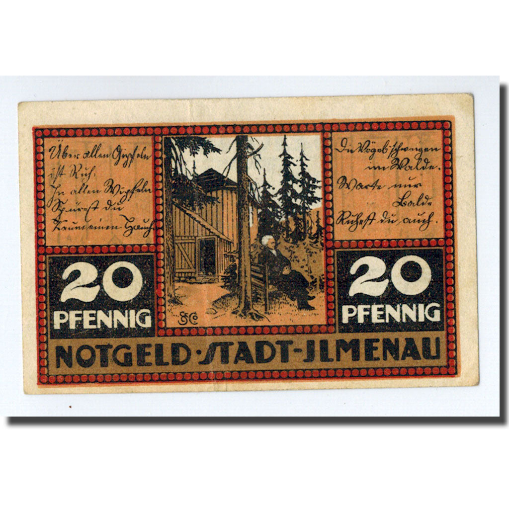Banknote, Germany, Ilmenau Stadt, 20 Pfennig, personnage 1, 1921, 1921-01-01
