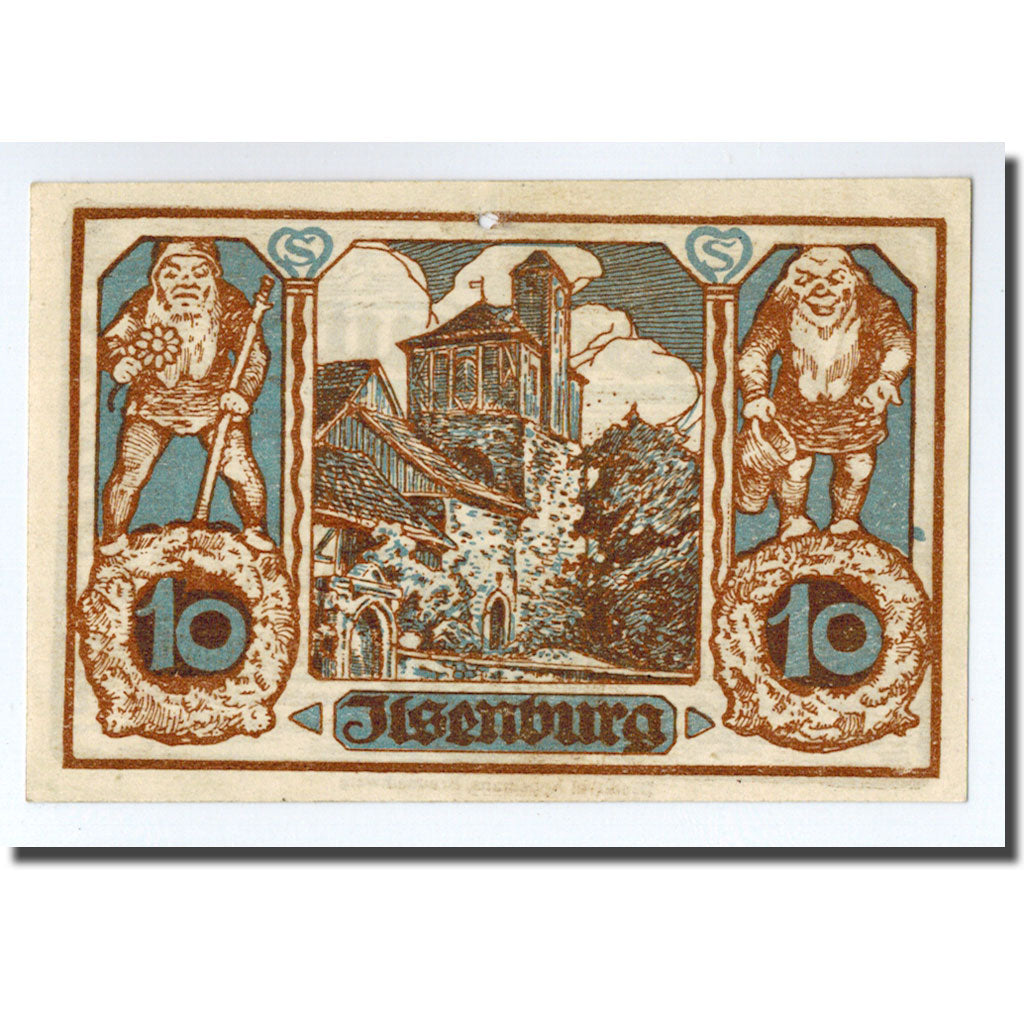 Banknote, Germany, Ilsenburg, 10 Pfennig, personnage, 1921, 1921-06-01, UNC(63)