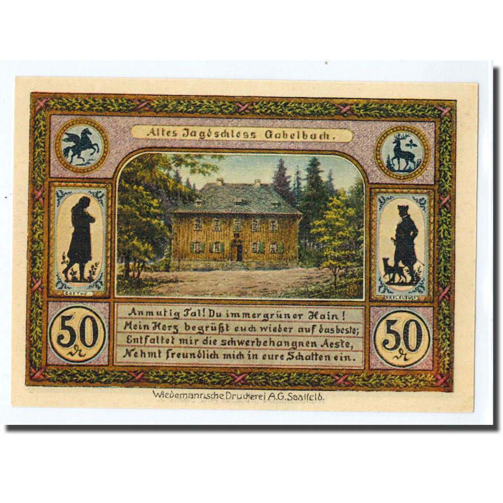 Banknote, Germany, Ilmenau Stadt, 50 Pfennig, tour, 1921, UNC(63), Mehl:643.3