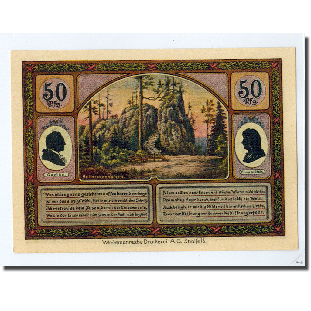 Banknote, Germany, Ilmenau Stadt, 50 Pfennig, tour 3, 1921, UNC(63), Mehl:643.3