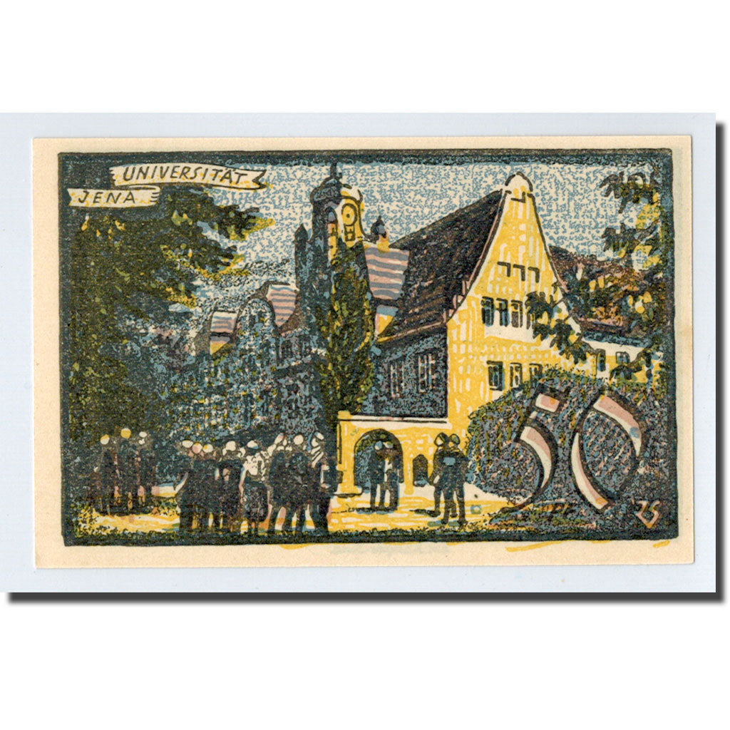 Billet, Allemagne, Jena Stadt, 50 Pfennig, paysage 1, 1921, 1921-05-01, SPL