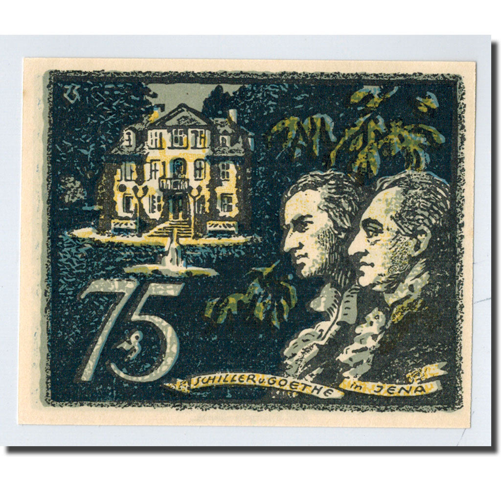 Geldschein, Deutschland, Jena Stadt, 75 Pfennig, personnage, 1921, 1921-05-01