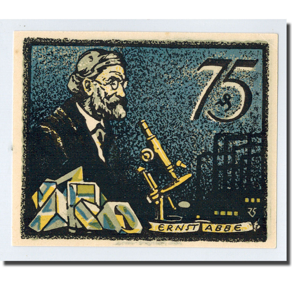 Biljet, Duitsland, Jena Stadt, 75 Pfennig, personnage 1, 1921, 1921-05-01, SPL