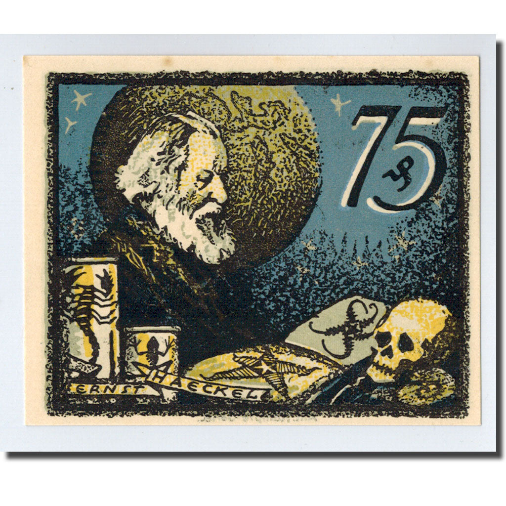 Banknote, Germany, Jena Stadt, 75 Pfennig, personnage 2, 1921, 1921-05-01