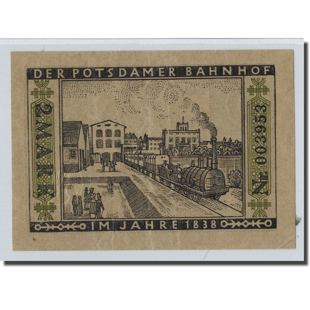 Banknote, Germany, Berlin Stadt, 2 Mark, train, 1922, 1922-03-01, UNC(63)