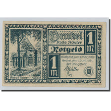 Billet, Allemagne, Brakel Stadt, 1 Mark, personnage, 1921, 1921-06-01, SPL