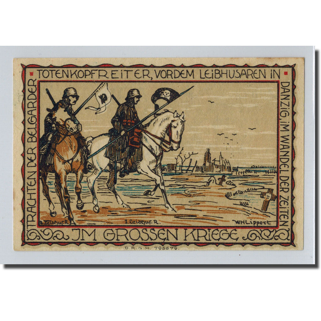 Banknote, Germany, Belgard a. Persante Stadt, 2 Mark, cavalier, O.D, UNC(63)