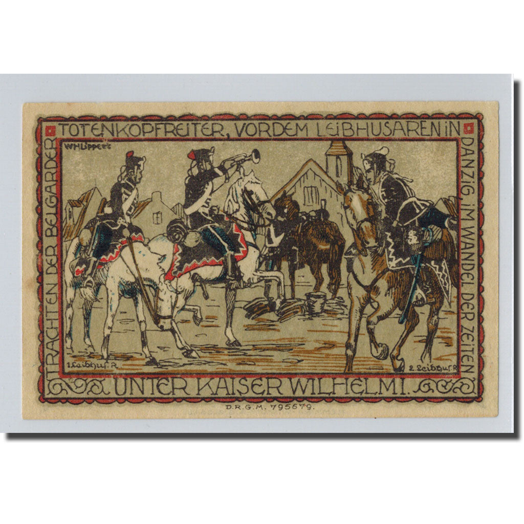 Banknote, Germany, Belgard a. Persante Stadt, 75 Pfennig, cavalier, O.D