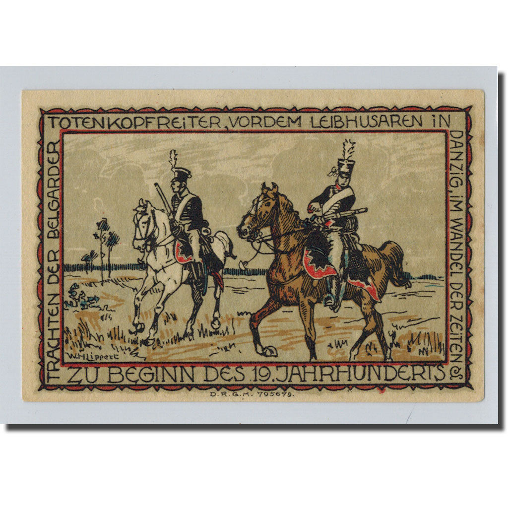 Banconote, Germania, Belgard a. Persante Stadt, 50 Pfennig, cavalier, O.D, SPL