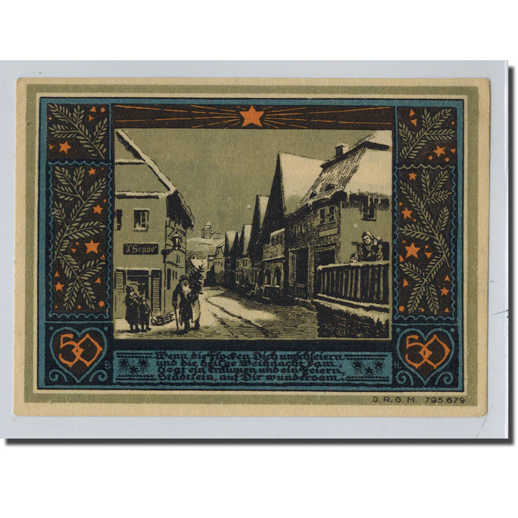 Biljet, Duitsland, Bolkenhain, 50 Pfennig, ruelle, O.D, SPL, Mehl:137.2