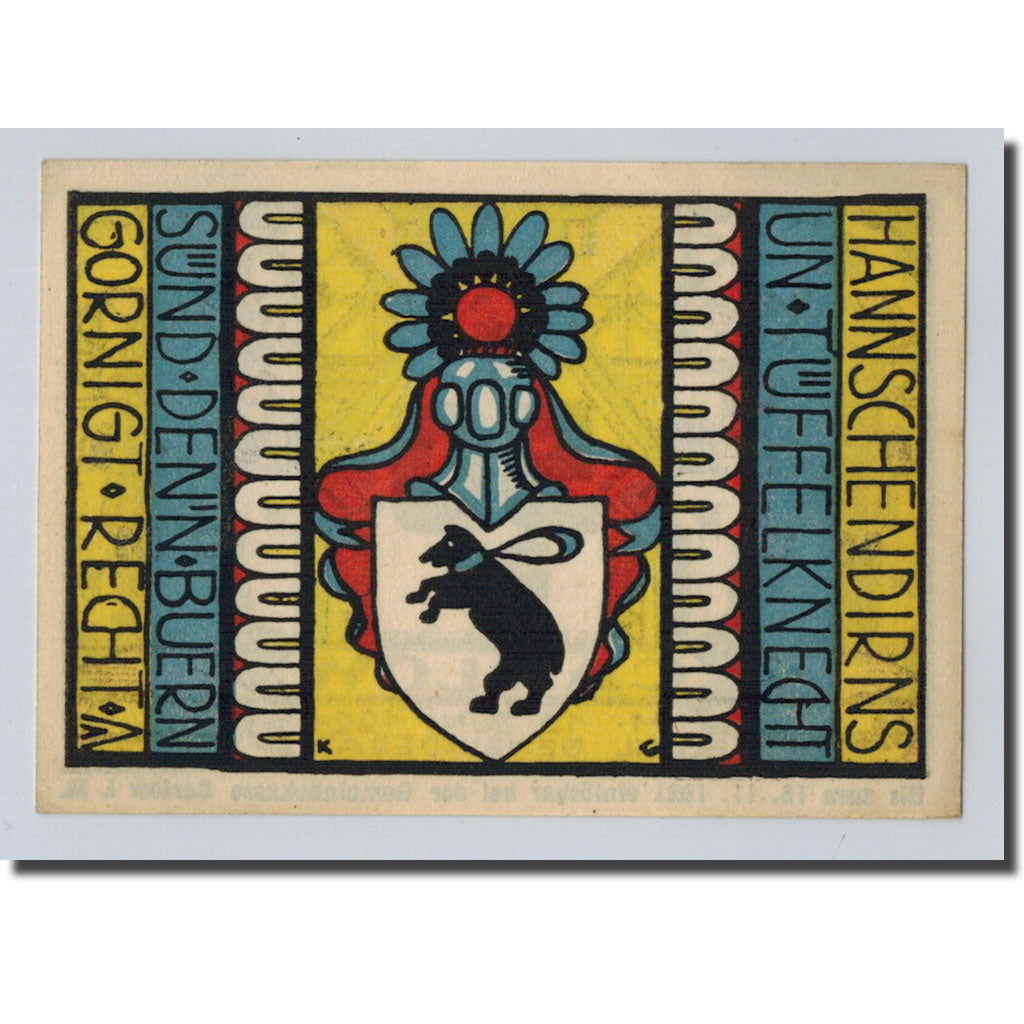 Banconote, Germania, Carlow, 50 Pfennig, Ecusson, 1921, 1921-06-15, SPL