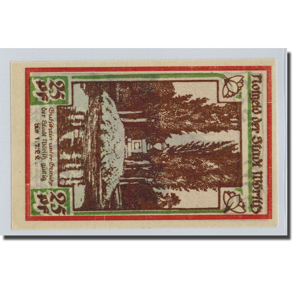 Banconote, Germania, Wörlitz, 25 Pfennig, paysage, O.D, SPL, Mehl:1450.1