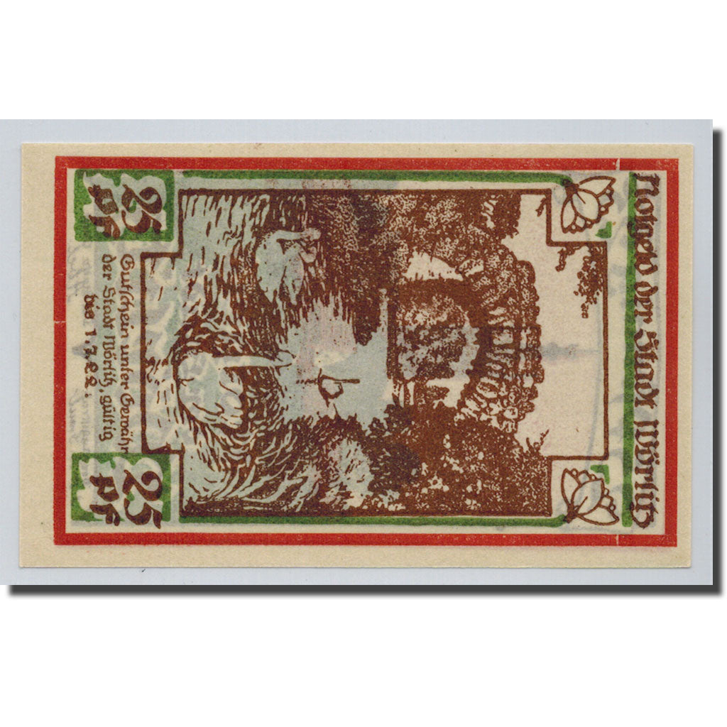 Geldschein, Deutschland, Wörlitz, 25 Pfennig, paysage 1, O.D, UNZ-, Mehl:1450.1