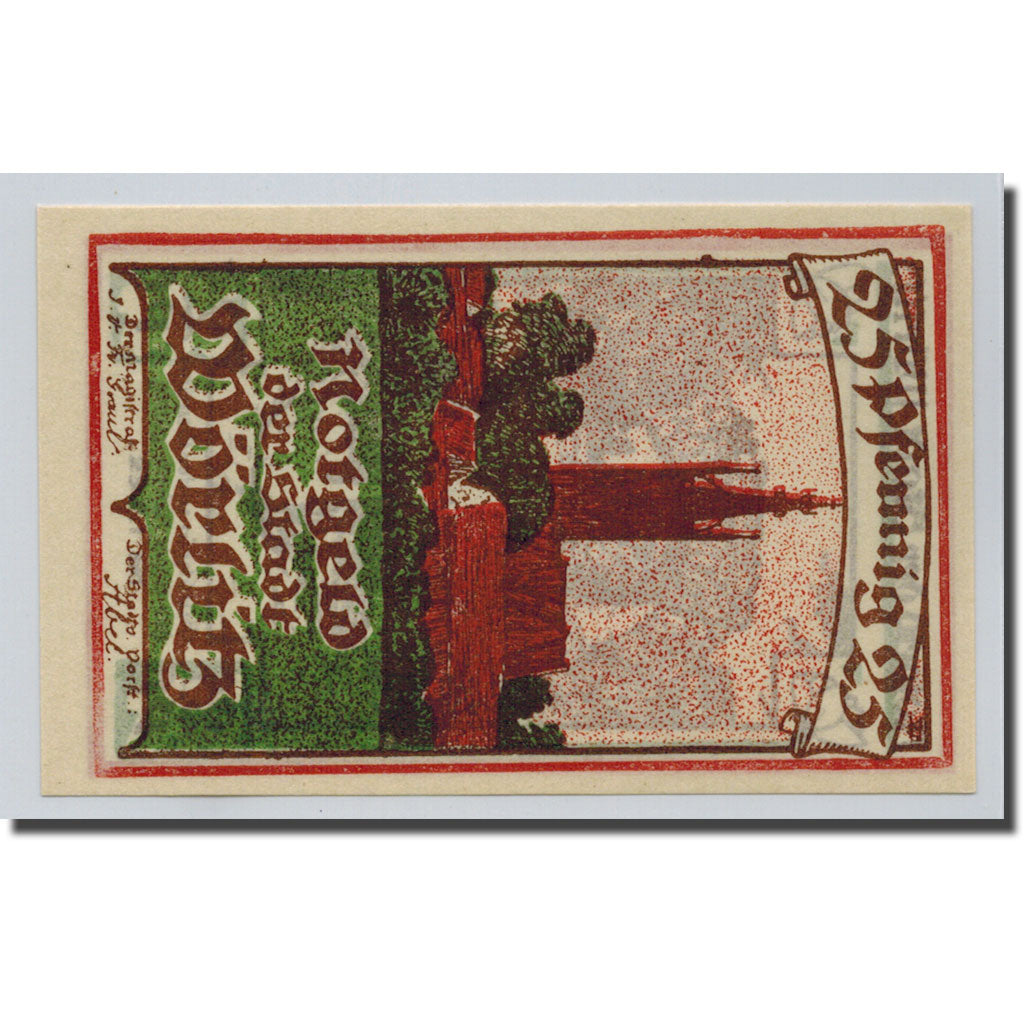 Geldschein, Deutschland, Wörlitz, 25 Pfennig, paysage 1, O.D, UNZ-, Mehl:1450.1