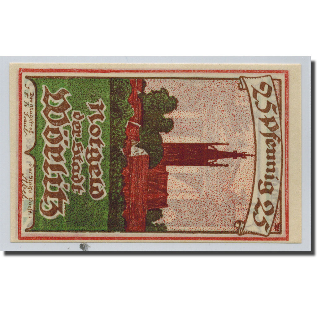 Banknote, Germany, Wörlitz, 25 Pfennig, paysage 2, O.D, UNC(63), Mehl:1450.1