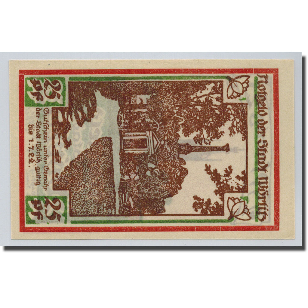 Banknote, Germany, Wörlitz, 25 Pfennig, paysage 3, O.D, UNC(63), Mehl:1450.1