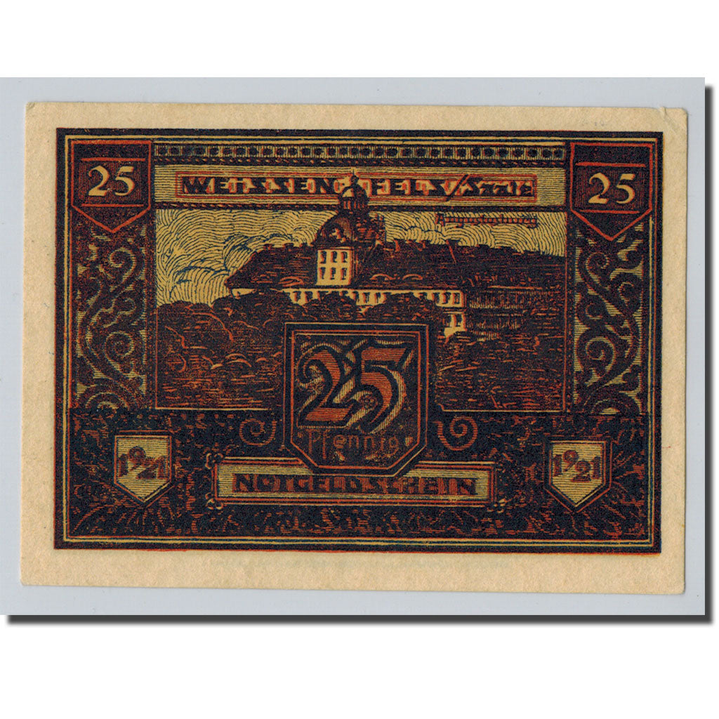Banknote, Germany, Weissenfels, 25 Pfennig, paysage, 1921, UNC(63), Mehl:1403.1